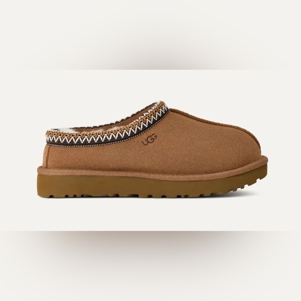 UGG Tasman ll Chestnut Suede Slip-On Slipper size 9 LIKE NEW
